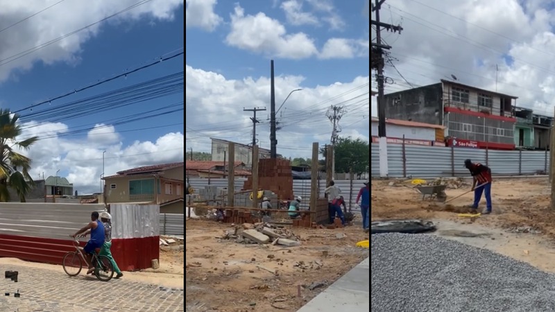Vereador denuncia condições de obra da Prefeitura de São Sebastião do Passé